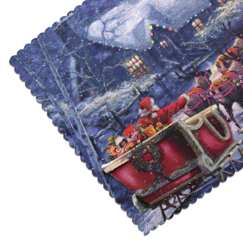 Sets de table Noël lavables pour protéger la table des taches et chaleur