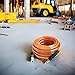 SANFU Polyurethane(PU) Reinforced 3/8”ID x 100ft Air Hose, 300PSI Wear Resistant With 3/8” Reassembled Industrial Quick Coupler and Plug, Bend Restrictor, Brown(100’)
