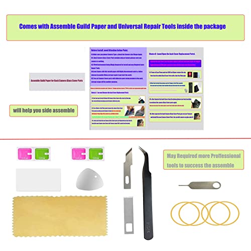 (Two Set Pack) s22 Ultra Back Rear Camera Glass Cover Replacement Protector Lens Kits for Samsung Galxy s22 Ultra 6.8 Inch (not ok for s22 Version) by GNLKYZWV - Image 3