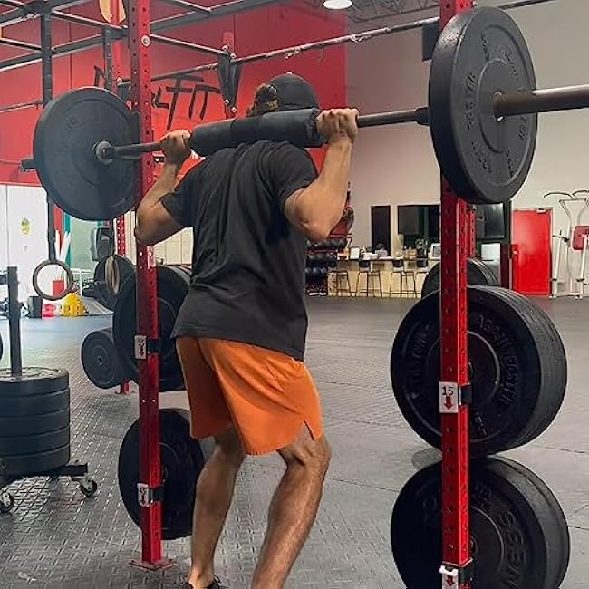 Barbell Pad Built-in Anti-Slide Design for Hip Thrusts, Squats and Lunges, Neck & Shoulder Protective Pad - Fits Standard and Olympic Bars