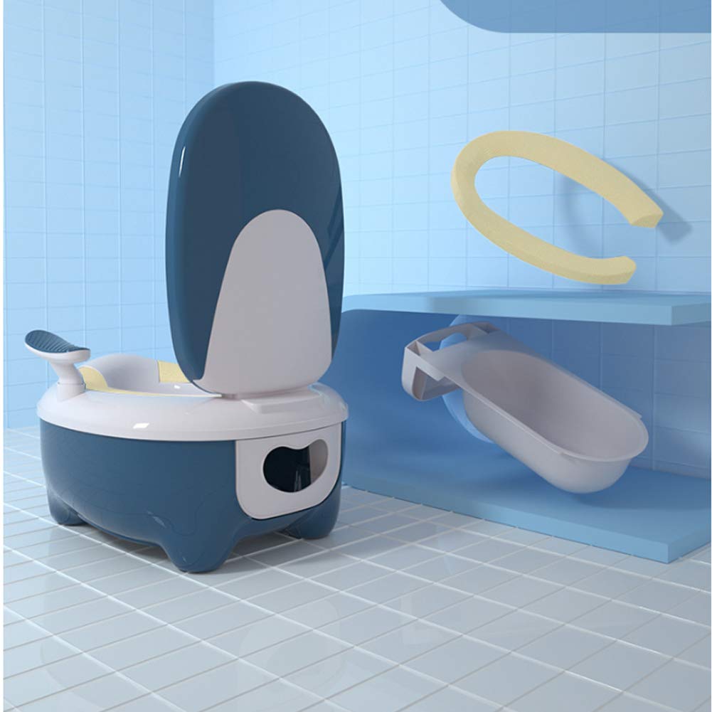 Baby Töpfchen, Kinder-Toiletten Trainingssitz, Tragbare Abnehmbare Toiletten-Pu-Kissenbasis Rutschfest, Integriertes Clamshell-Design, Geeignet für Jungen und Mädchen Im Alter Von 1-6 Jahren