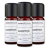 wesentlich. Kampferöl - ätherisches Öl - 100% naturrein (Glasflasche) - u.a. für Duftlampe und Diffuser (3x10ml)