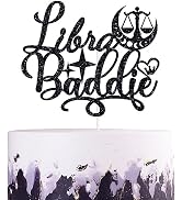 Zatain Pisces Baddie Cake Topper - Black Glitter, 5.9''x4.0'', Birthday Zodiac Decoration - View #2