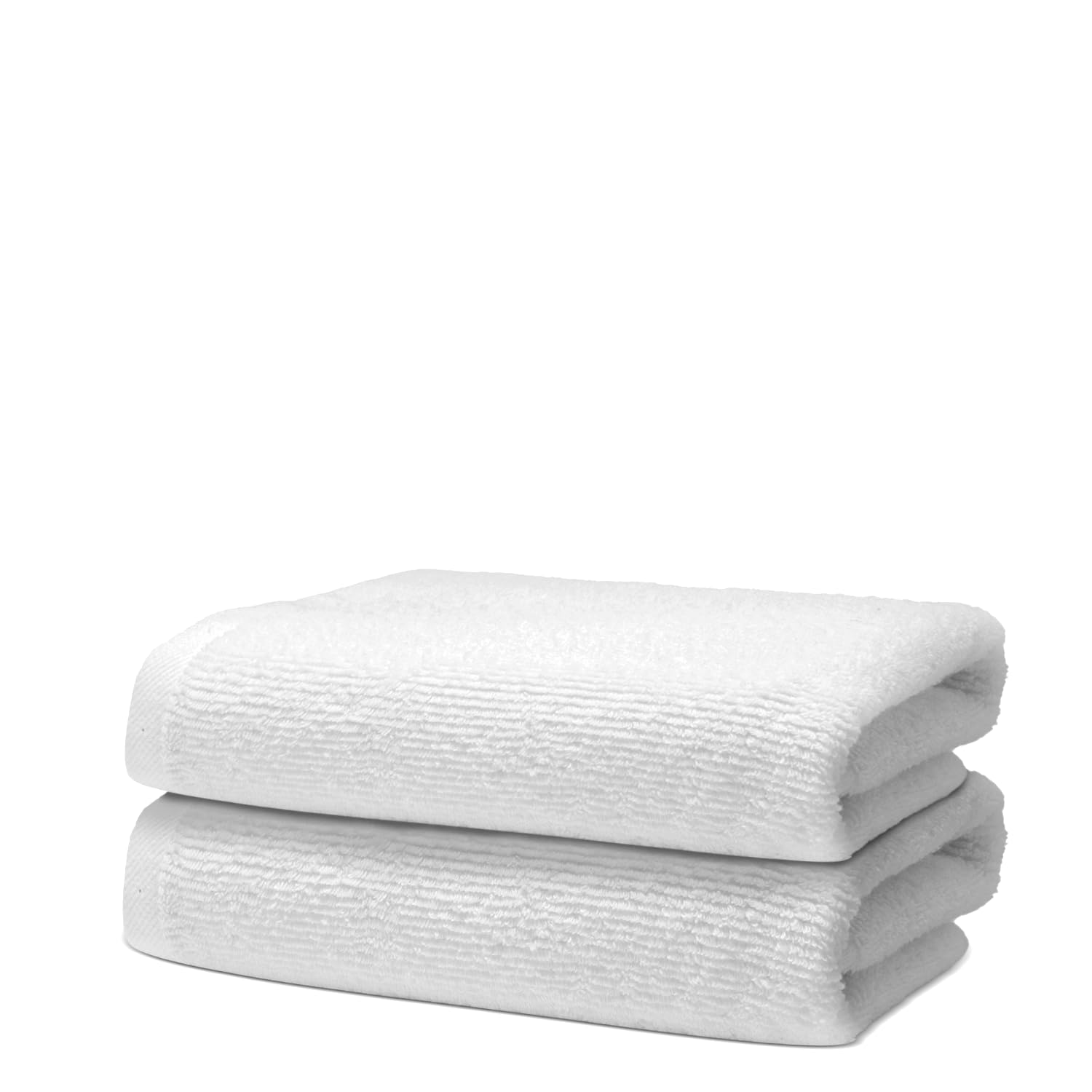 Set of 2 Hand Towels 50x100cm - Premium 100% Turkish Cotton Towel - 500 GSM - For the home. hair salon or nail salon - Very Soft & Absorbant - Certified Oeko-TEX - Ôhm - White