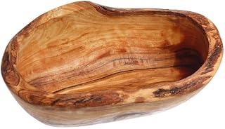 Naturally Med Handcrafted Olive Wood Rustic Bowl 5.5" - Unique Artisan Decor for Olives, Nuts, Keys & Coins