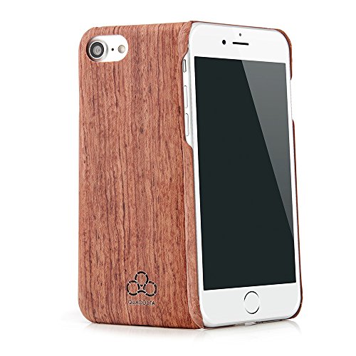 Funda de Madera Arbor para Apple iPhone 7; 4,7 Pulgadas; Fabricada en auténtica Madera de Jacaranda y Kevlar. Funda Protectora Extremadamente Estable y Fina para Apple iPhone 7 de QUADOCTA