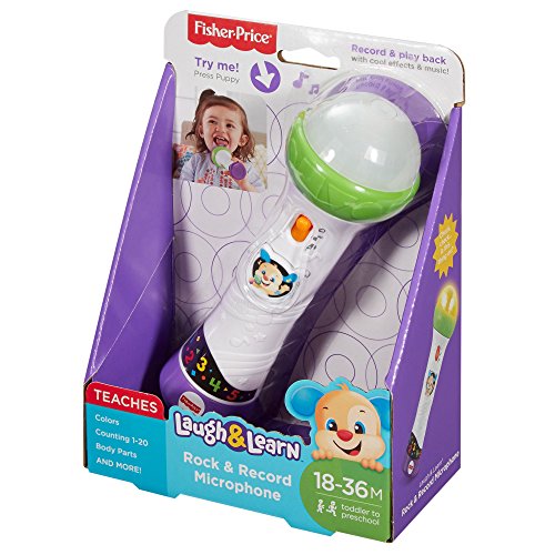 Fisher-Price-900 FBP30 Laugh and Learn Rock/Record - Micrófono de Juguete, Multicolor (Mattel Fisher-Price-900 FBP30 Laugh and Learn Rock/Record - Micrófono de Juguete, Multicolor (Mattel