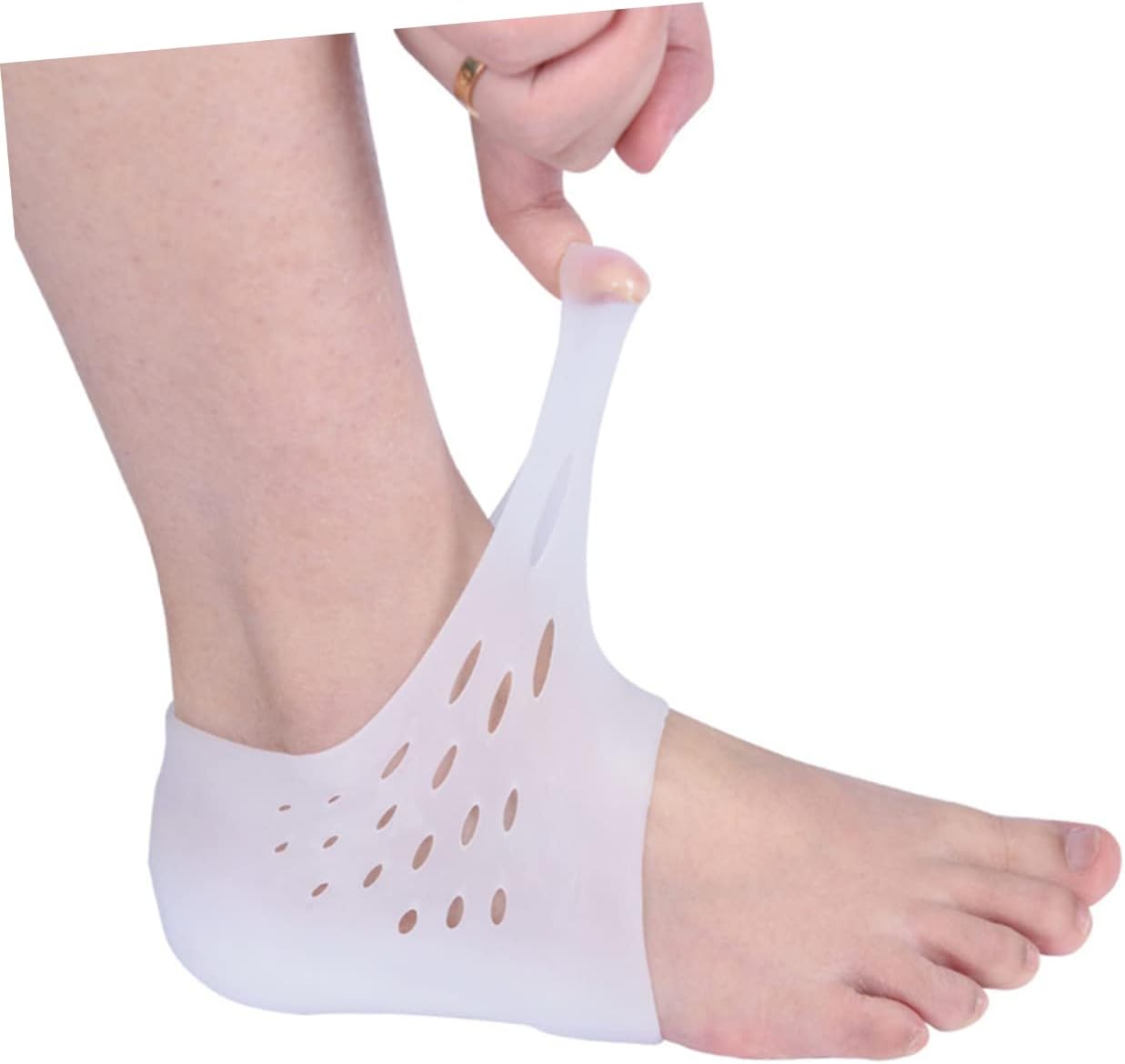 FOMIYES 3pairs Silicone Heel Sleeve Ankle Protectors for Blisters and Cracked Heels Lightweight Medical-Grade Silicone for Comfort During Running and Walking