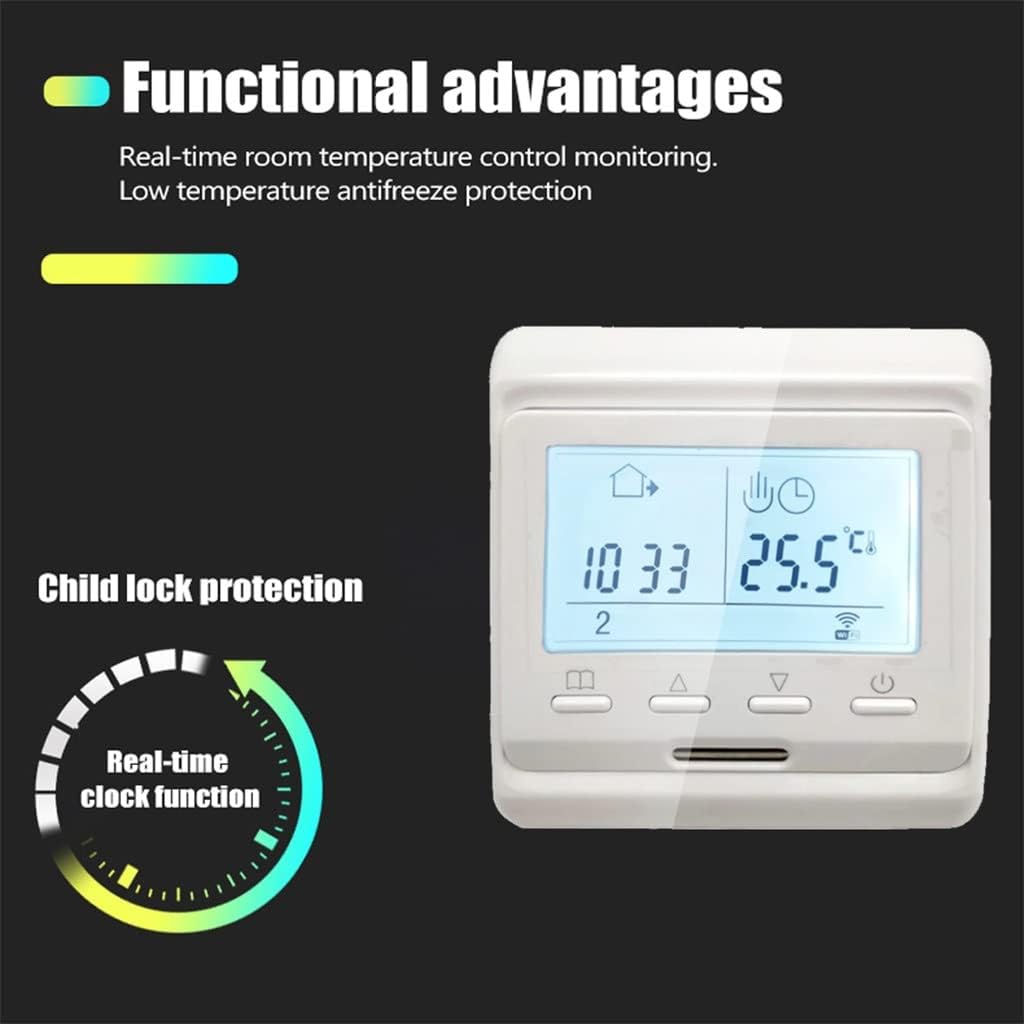 Programming Thermostat Electric Heating Digital Display Intelligent Temperature Controller