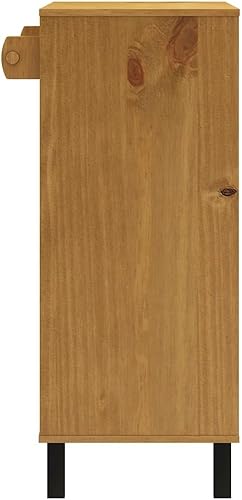 Miniatura 6 de Brown Pine Bar Table 36.2x17.7in Counter Height with 3 Shelves Dining Kitchen