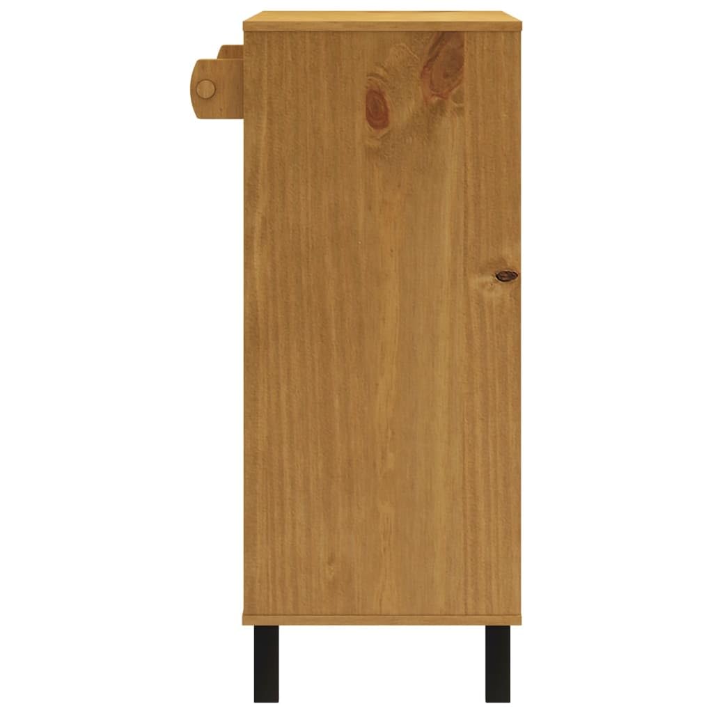 Mesa de bar de madera maciza de pino FLAM 92 x 45 x 110 cm, mesa alta con mucho espacio de almacenamiento y tablero fuerte para bebidas y aperitivos
