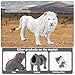 THINKBAY 6PCS White Lion Toys Figurines Pride, African Jungle Animals Lion Family, Realistic Zoo Animal Toys, Preschool Toy Birthday Gift Cake Toppers for Kids Boys Girls