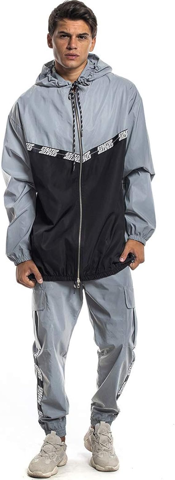 Startup PANTALONES HOMBRE Chándal reflectante reflectante con banda lateral  PU3031 gris XL : Amazon.es: Moda