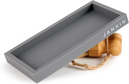 Bandeja de silicona para tocador de baño, bandeja de encimera para organización del fregadero de cocina, bandeja dispensadora de jabón para