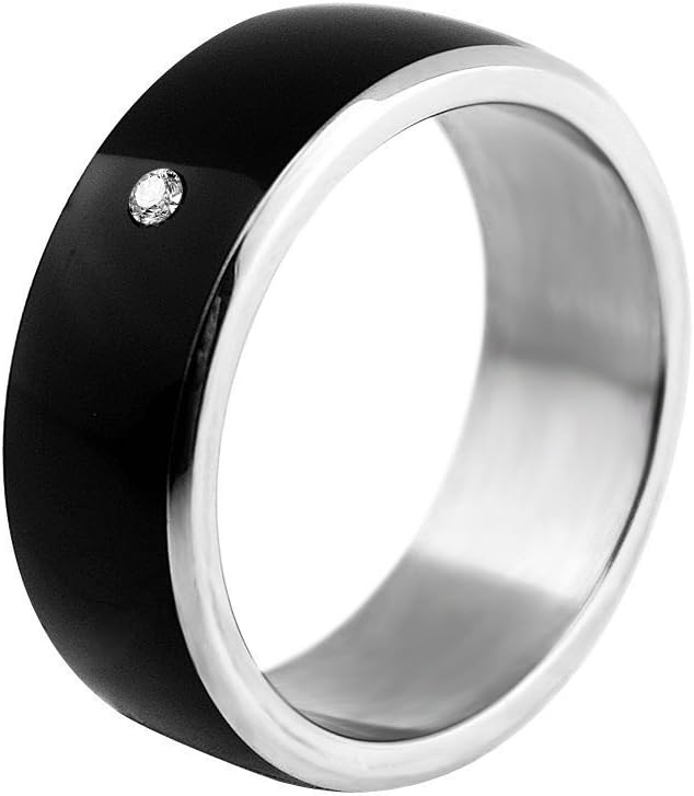 GunBox RFID Ring - Size 14 in Black Resin Plastic - Unisex Smart Ring for Firearm Access