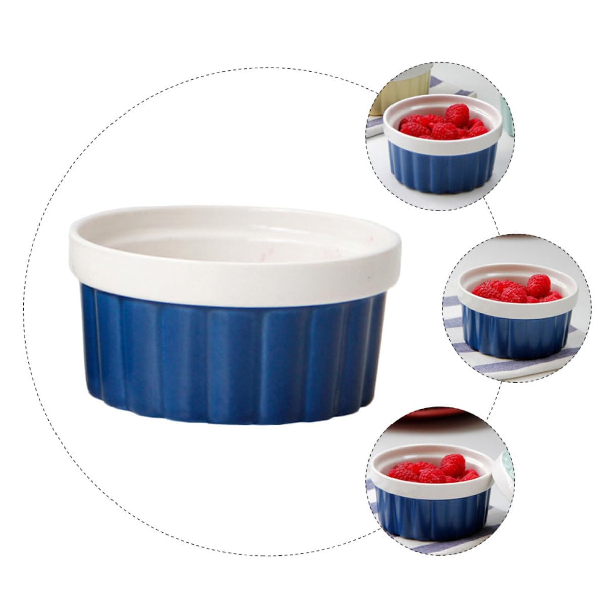 BEBEMOKO 1pc Baking Bowl for Desserts Creative European Style Cookware Pudding Dish for Family Gatherings and Parties Food-safe Bakeware Elegant Tableware