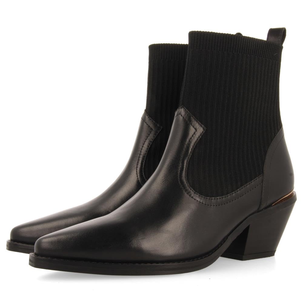 GIOSEPPO Women's Tapolca Oxford Boot, Black/White, 6 UK