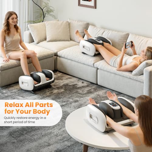 Image of Foot Massager with Heat & Cooling for Feet and Calves, Gift for Men & Women