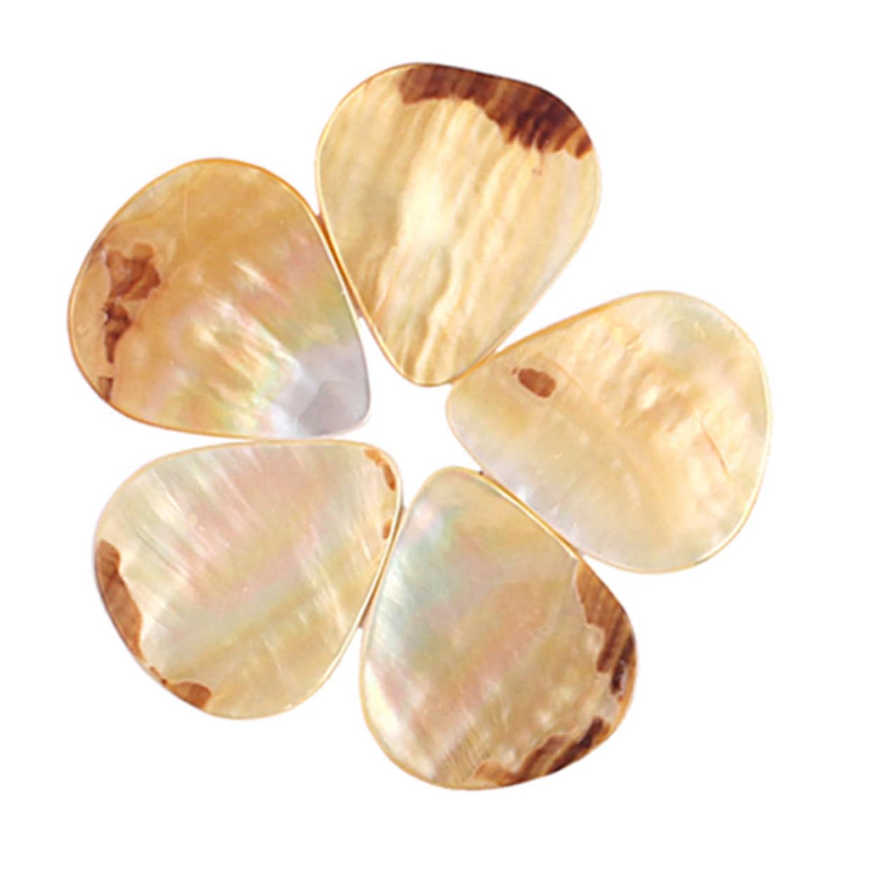 ifundom 10stücke Gitarren-picks Aus Naturmuscheln Hochwertige Plektren Für Akustische Und Elektrische Gitarren Ergonomisches Design Für Anfänger Und Profis Langlebig Und Stilvoll