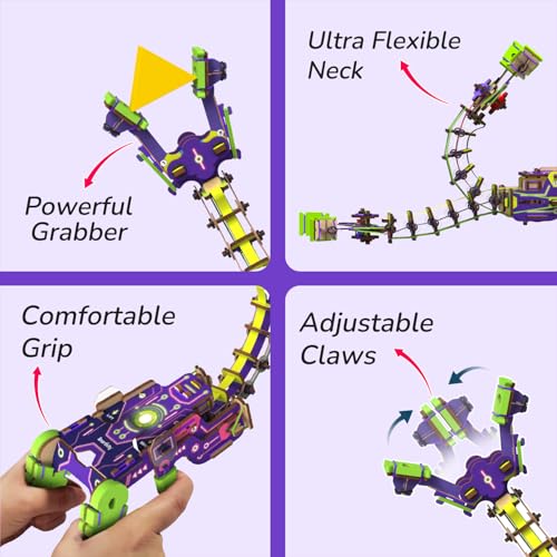 Smartivity Robotic Arm STEM Kit for Kids 8-14 Years | Build a Handheld Claw with Flexible Neck & Triggers | Educational Engineering & Science Toy for Creative Play - Image 5