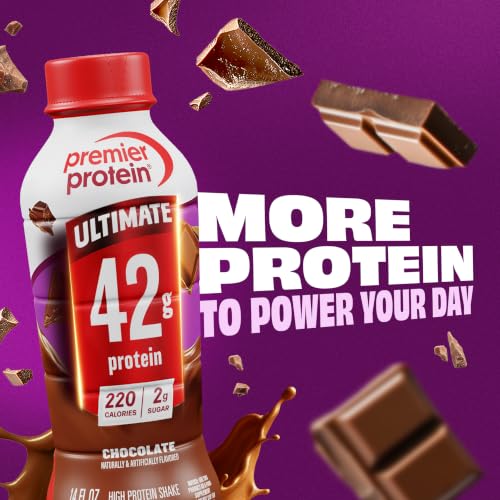 Image of Premier Protein ULTIMATE 42g High Protein Shake, Chocolate, 4 Pack | 220 Calories, 2g Sugar, 24 Vitamins & Minerals, Supports Muscle Health, Gluten-Free, Protein Snack, 14 oz