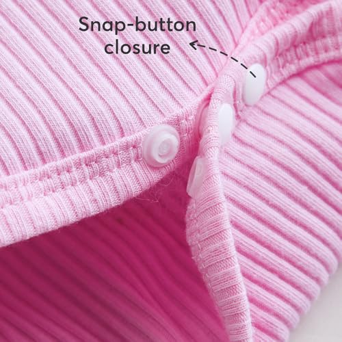 Image of Hopscotch Girls 2-Pc Rose Ruffle Onesies & Skirt in Peach Color