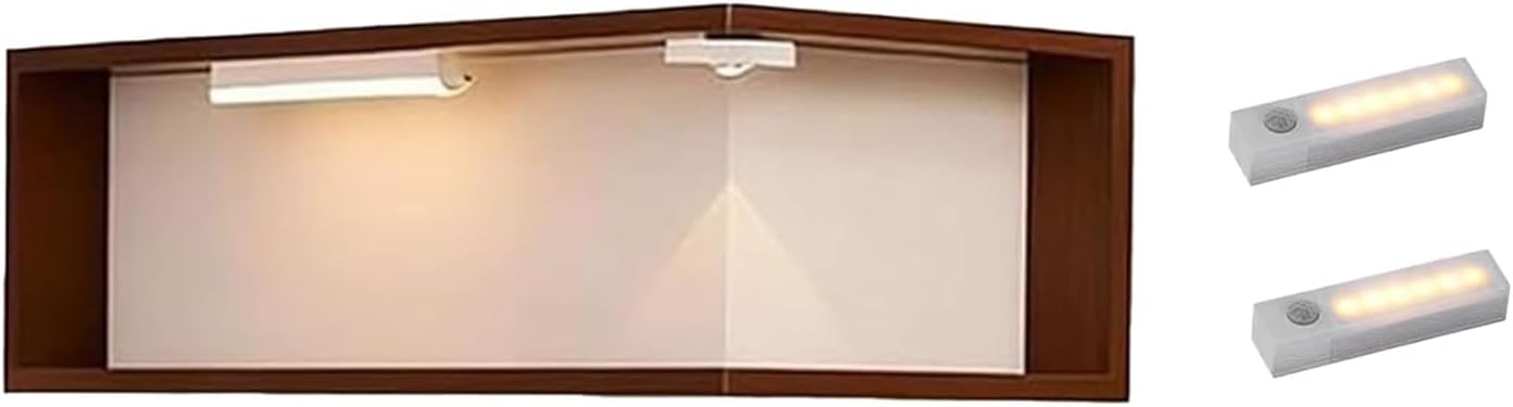 Smart Corner Shelves That Light up Your Space, Set of 3 Corner Floating Storage Shelves, Modern Wall-Mounted Display Rack Stand for Living Room, Study, Bedroom (Set of 1(Includes LED Lights*2))