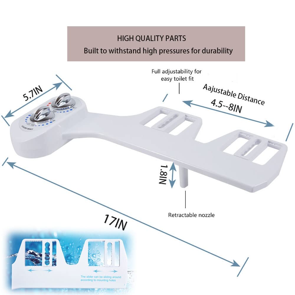 RADAAB Bidet WC Aufsatz Mit 2 Sprühmodi - Selbstreinigende Düse Für Mehr Hygiene