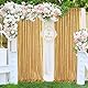 BrillShine Vorhang Hintergrund Hochzeit Pailletten, 2 Stück 60 x 240 cm Party Hintergrund Vorhang für Taufe Hochzeiten Brautdusche Geburtstag Abschlussfeier Schule Party Deko Gold