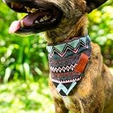 Made by Nami Boho Hundehalstuch in verschiedenen Größen für kleine und große Hunde (Lila, S)