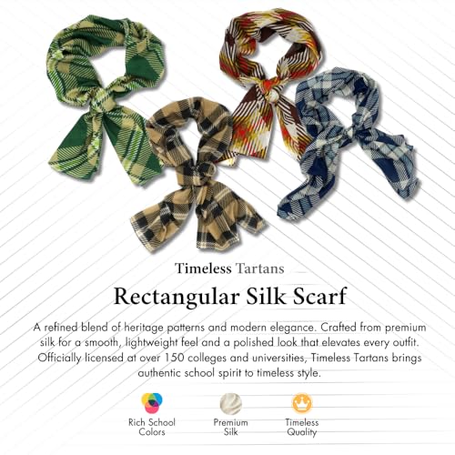 Timeless Tartans Rectangular Silk Scarf – Classic Collegiate Apparel, Licensed Team Spirit Gift & Versatile Fashion Accessory2