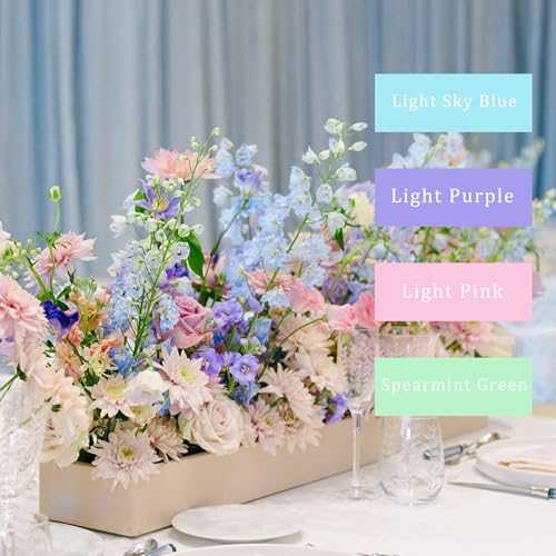 Image of 8 Rolls Crepe Paper Streamers, Blue, Purple, Pink and Green Streamers Party Decorations for Mermaid Party Birthday Baby Shower Bridal Shower Wedding Lavender Party