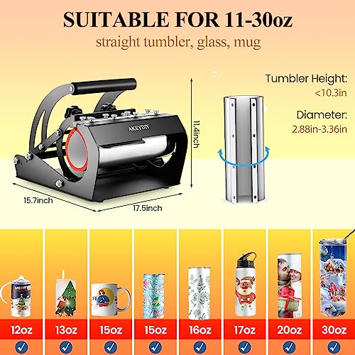 Akeydiy CXB5565 Tumblers Heat Press, Tumbler Mug Heat Press Machine 30Oz 20Oz 16Oz Sublimation Tumblers Press Glass Jar Cans thumb #1