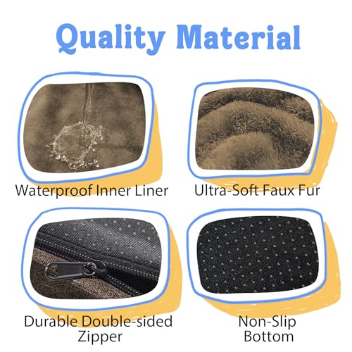 Image of Chez Paw Orthopedic Waterproof Dog Bed for Medium and Large Dogs | Egg Crate Foam, 4-Sided Bolster Support, Waterproof Liner, Non-Slip Bottom, Removable Bolster Cover, 36 x 27 Inch