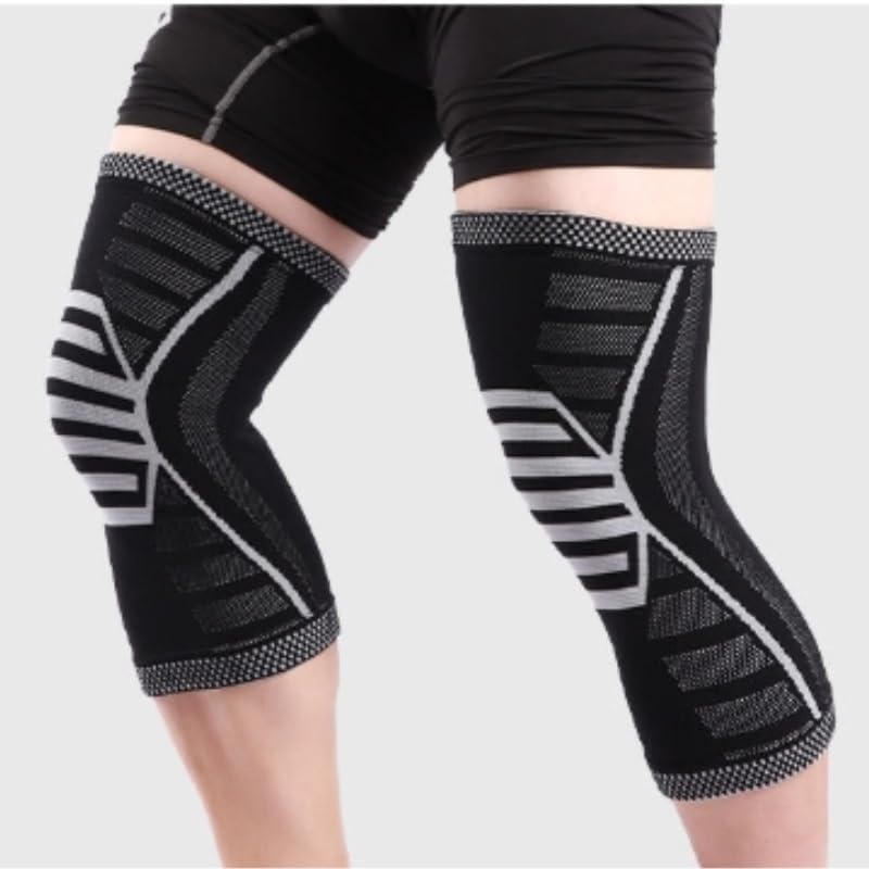 Exercise, protection Sports Woven Knee Pads for Men Women Outdoor Nylon Knee Pads Breathable Protective Gear for Fitness, cycling, running, playing football(Medium)
