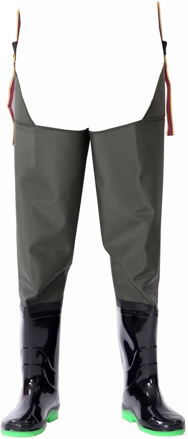 Bottes de chasse en PVC de 80 cm de haut dotées d'une semelle Oxford robuste