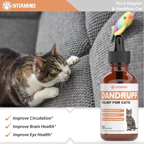 image for iVitamins Cat Dandruff Treatment | Salmon Oil for Cat | Naturally Supp