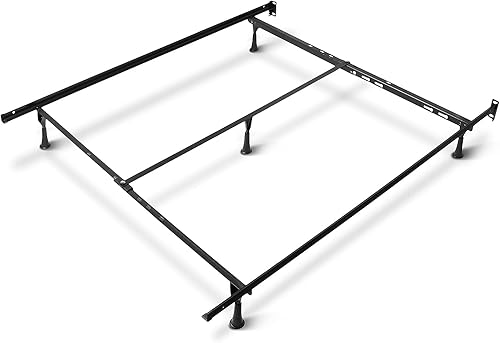 Miniatura 12 de Clara Clark Base de cama ajustable: la base de cama doble se expande a rieles de cama Queen, marco de tamaño King con riel cruzado y soporte