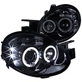 Spec-D Tuning LHP-NEO03G-TM Dodge Neon Srt4 Dual Halo Led Glossy Black Projector Headlights