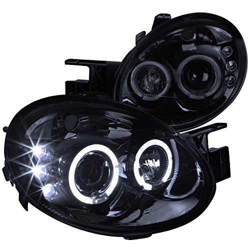 Spec-D Tuning LHP-NEO03G-TM Dodge Neon Srt4 Dual Halo Led Glossy Black Projector Headlights