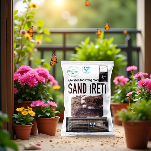 Image of Sand (Ret) for Home Gardening | Potting Mix | Aeration and Drainage for Plant Roots (1.9 Kg)