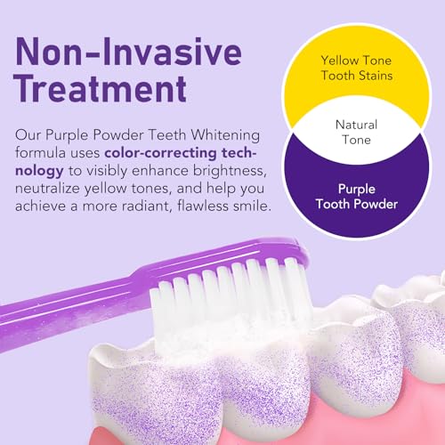 Image of Teeth Whitening Powder - Toothpaste Whitening Booster Powder, No Sensitivity, Removes Stains for Coffee, Tea, Food, Wine, and Tobacco Stains