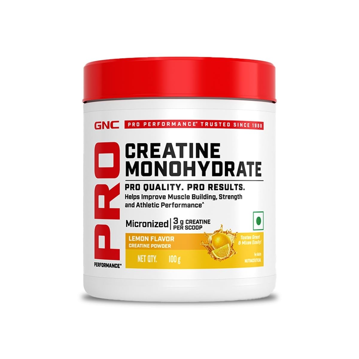 GNC Pro Performance Creatine Monohydrate - 3000mg Creatine Per Scoop | Micronized for Faster Absorption | Boosts Energy, Muscle Volume & Performance | Gluten-Free | Lemon | 100gm-picture-10