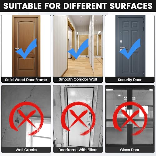 Pameil Barra Dominadas, Sin Tornillos, Barra Dominadas Puerta Marco de Puerta, Barra de Dominadas, Ajustable, 75-94cm, Capacidad hasta 200kg - Imagen 3