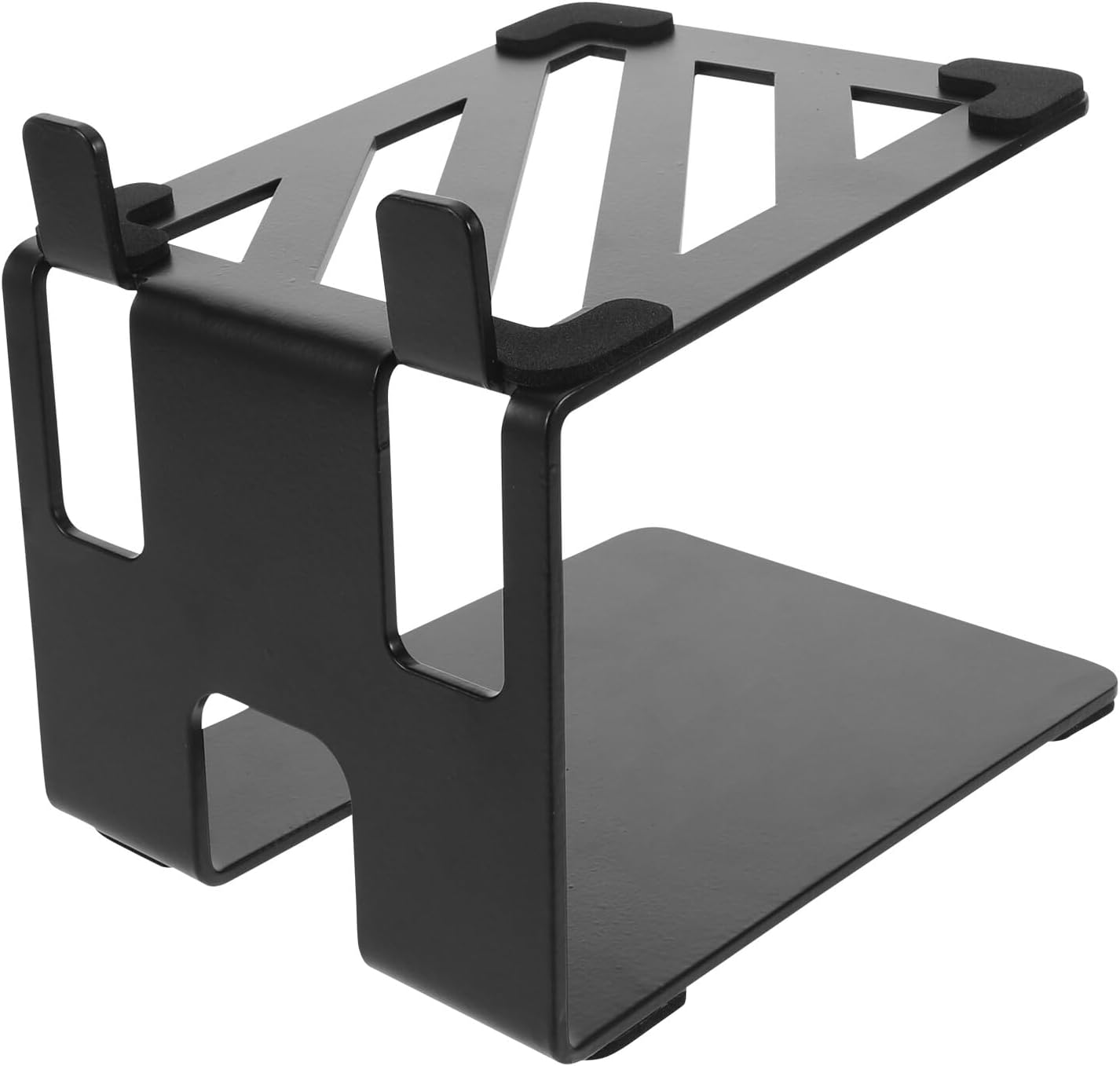 Zerodeko Metal Speaker Stand Desktop Riser with Shock Absorption for Studio Monitors and Bookshelf Speakers, Heavy Duty Metal Table Mount for Home and Office, 18.5x13x14cm