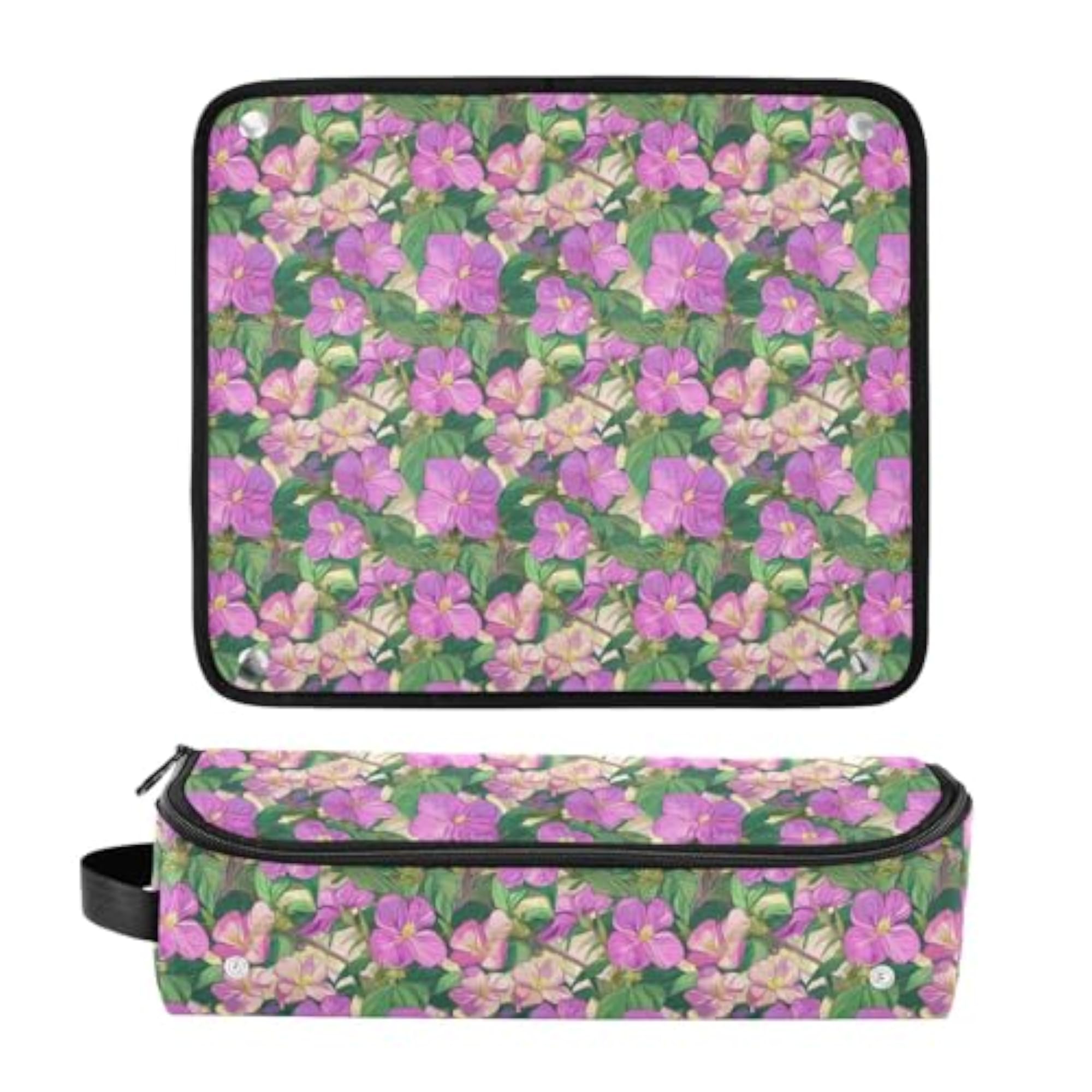 Hair Tool Travel Bag and Heat Resistant Mat with Zipper