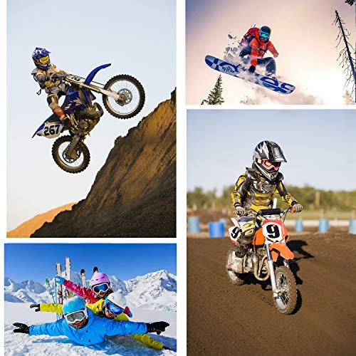 Adcgank Motorcycle Goggles Dirt Bike Motocross Atv Goggles Off Road Goggles Mx Anti Uv Ski Fit Over Glasses Tear Off For Man Women Youth Adult Black #TOP4