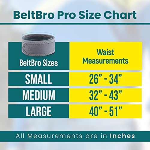 Image of BeltBro Pro for Men and Women Elastic No Buckle Invisible Belt Patented Metal Free TSA Soft Adjustable Side Tactical Belt