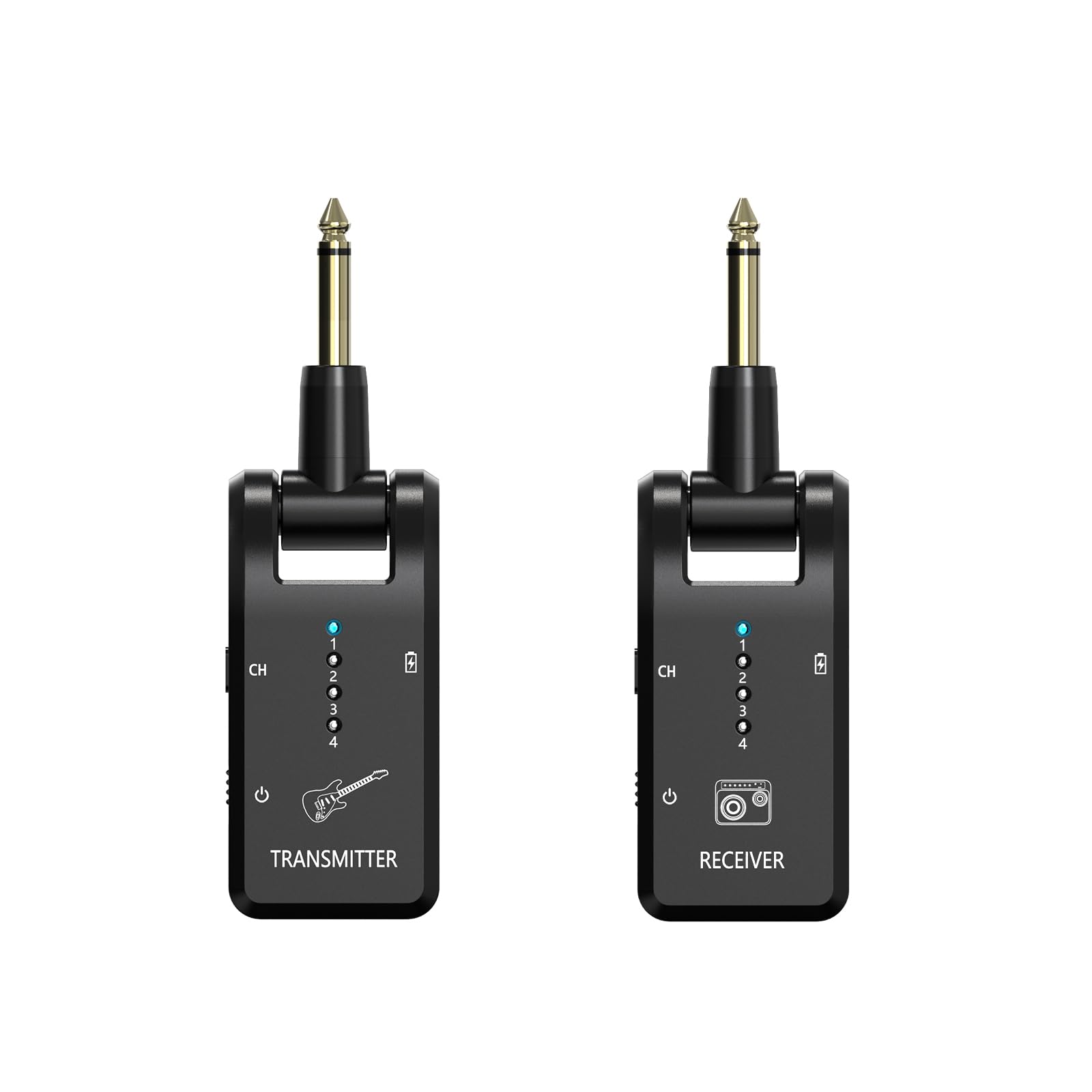 Upgrade 2.4GHZ Wireless Guitar System Built-in Rechargeable Lithium Battery Wireless Guitar Transmitter Receiver for Electric Guitar Bass Electronic Wind Instrument (MB-6)-image-44