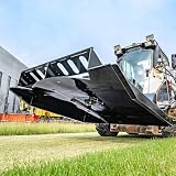 MIVA 57.68'/1460 mm Skid Steer Brush Cutter Attachments, Land Clearing Accessories, Fits Bobcat and Most Skid Steer Loaders, Ideal for Landscaping, Trail Clearing and Construction